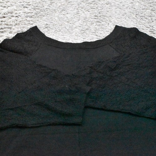 Lane Bryant Women's Size 22/24 Sweater Dress Dress Black Knee Length Casual Ac - Picture 3 of 8