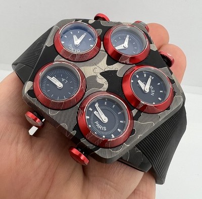 JACOB & CO JUMBO GLOBAL FIVE TIME ZONE QUARTZ 47 mm MEN'S WATCH | eBay