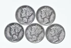 High Grade Lot 1930 1936 1936 1935 1939 Mercury Dime Collection *305