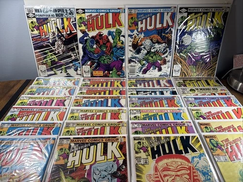 Marvel Comics The Incredible Hulk 1981 Comic Book Lot Of 28 Vintage Comics 80s