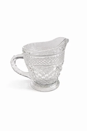 Vintage Anchor Hocking Wexford Small Glass Pitcher Creamer 4" Clear