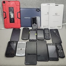 Lot 17 Phones Tablets Parts Repair Samsung LG BlackBerry READ