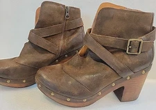 KORKS Kork Ease Raynor Distressed Leather Ankle Booties Boots Brown Womens 8 M