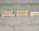 Large Handmade Wood Toy Train Set 6 cars 42in. Rare Handcrafted Primitive  — photo 5