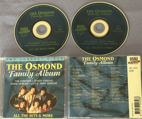 RARE 1995 Osmonds Double Set Greatest Hits CD- Donny Marie Jimmy Bros-36 Tracks