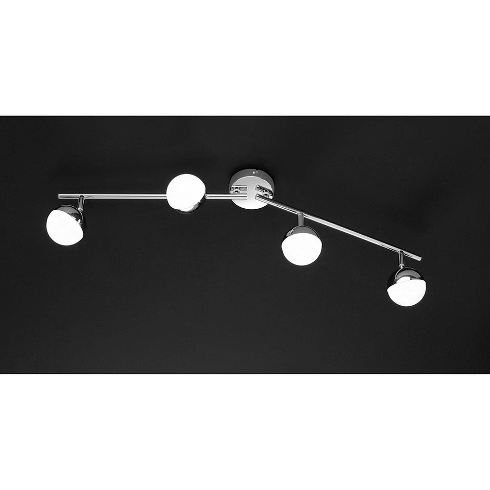 Action LED Parete Plafoniera Fascio Sanan Cromo 4 X 4,5W 1520lm Bianco Caldo - Immagine 2 di 2
