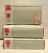Basic Vinyl Gloves Size S QTY. 3 Boxes 100PCS Each NIP Please Read