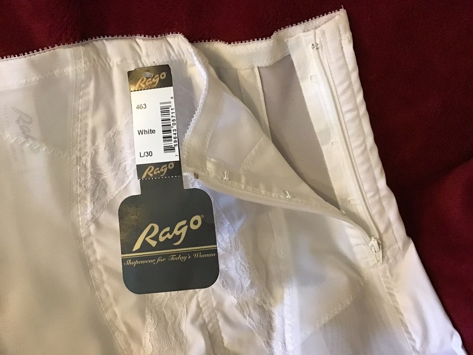 RAGO OPEN GIRDLE LARGE 30” WITH SUSPENDERS VINTAGE CORSET SHAPEWEAR NEW ...