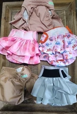 Wegreeco Washable Reusable Premium Dog Diapers Female 5 Pk Bright Colors Size M