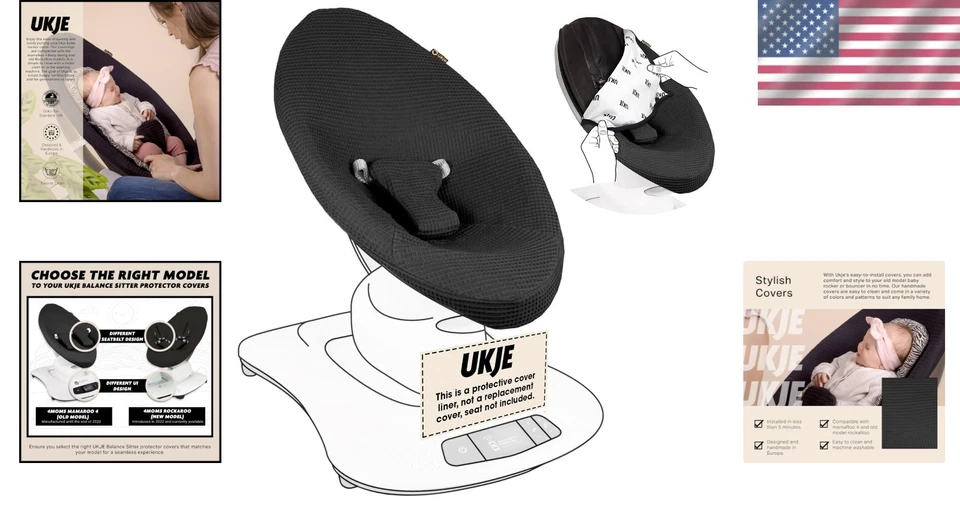 Ручной работы Baby Rocker чехол для 4moms mamaRoo 4 - стильное и гигиеничное решение - Изображение 2 из 4