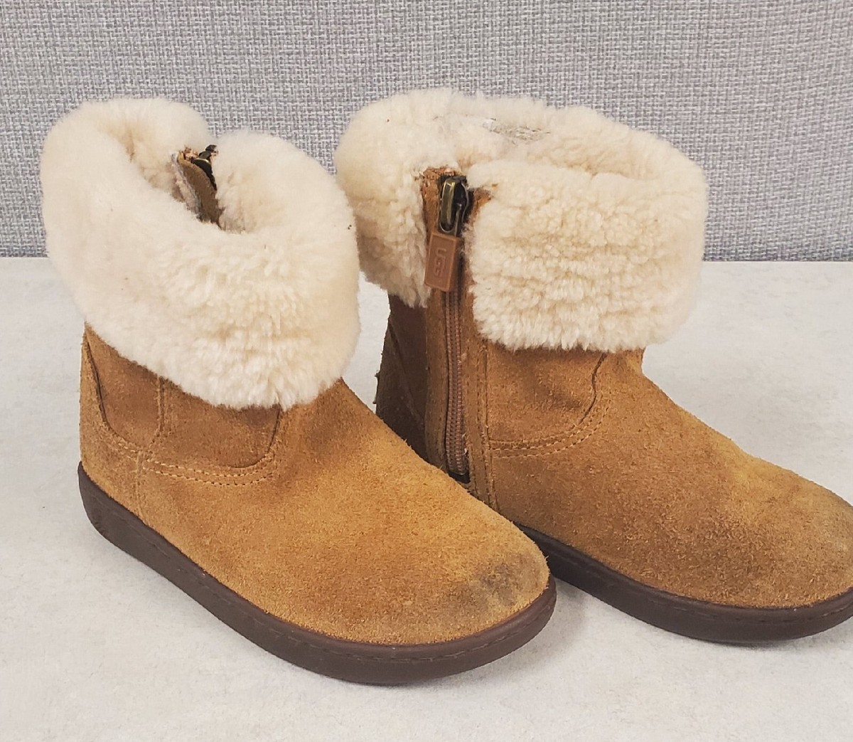 UGG Australlia Girls kids sz Jorie 1001511 Ankle Round Toe Brown Winter  Boots