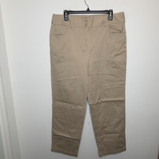 Talbots Womens Size 14 Tan Beige Khaki Stretch Casual Pants