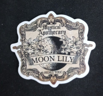 Mystical Apothecary Moon Lily Highly Toxic Sticker 2.25'' x 2.5''