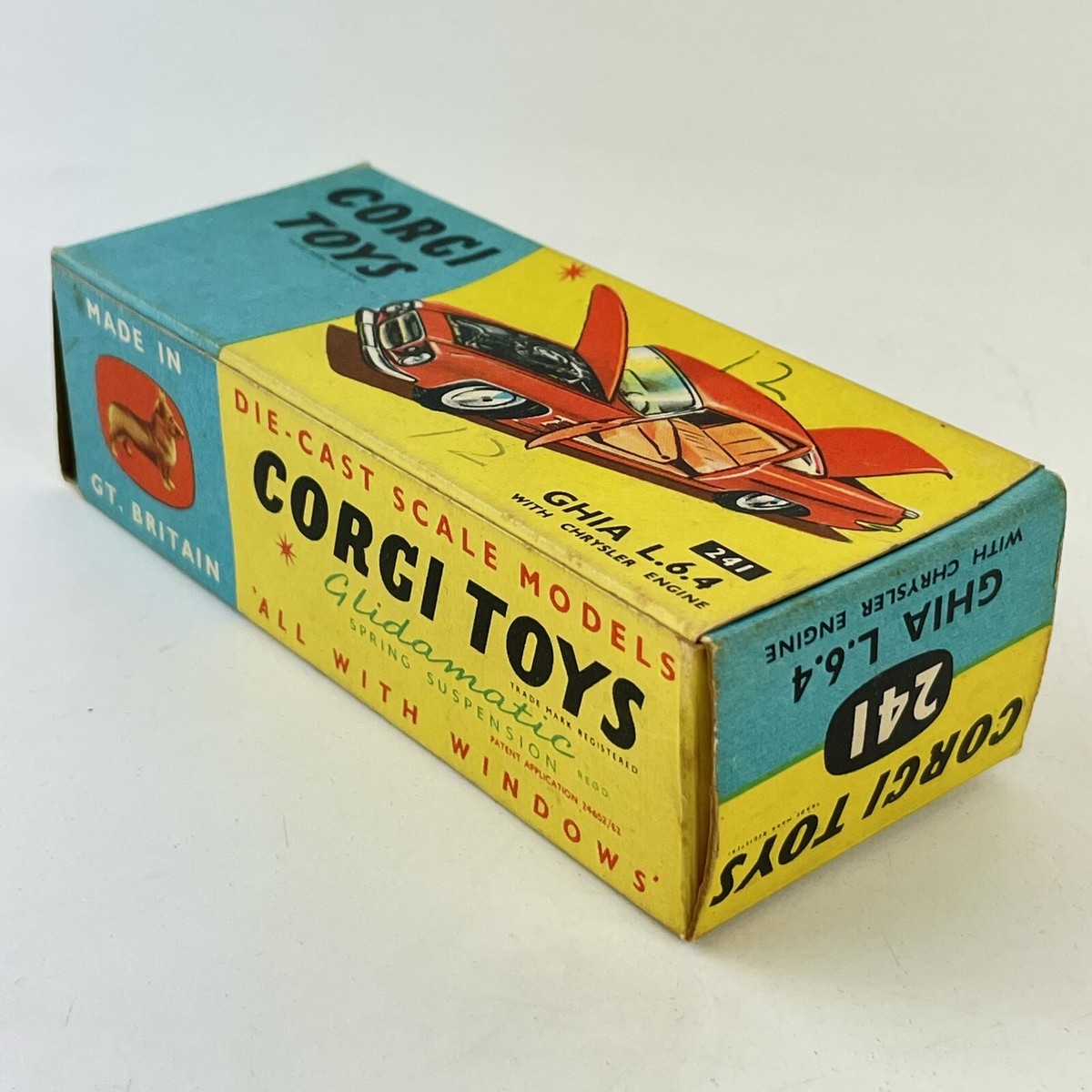 Vintage Boxed Corgi Toys No. 241 Ghia L.6.4 L64 With