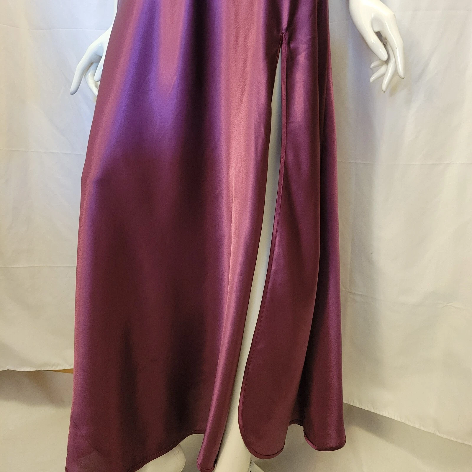 UNDERCOVER Abito Victoria's Secret viola medio vintage etichetta oro slip dress senza maniche raso