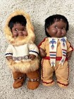 10" Vintage Vinyl REGAL Canada Native Indian Boy And GIRL  in Original Clothes — photo 1