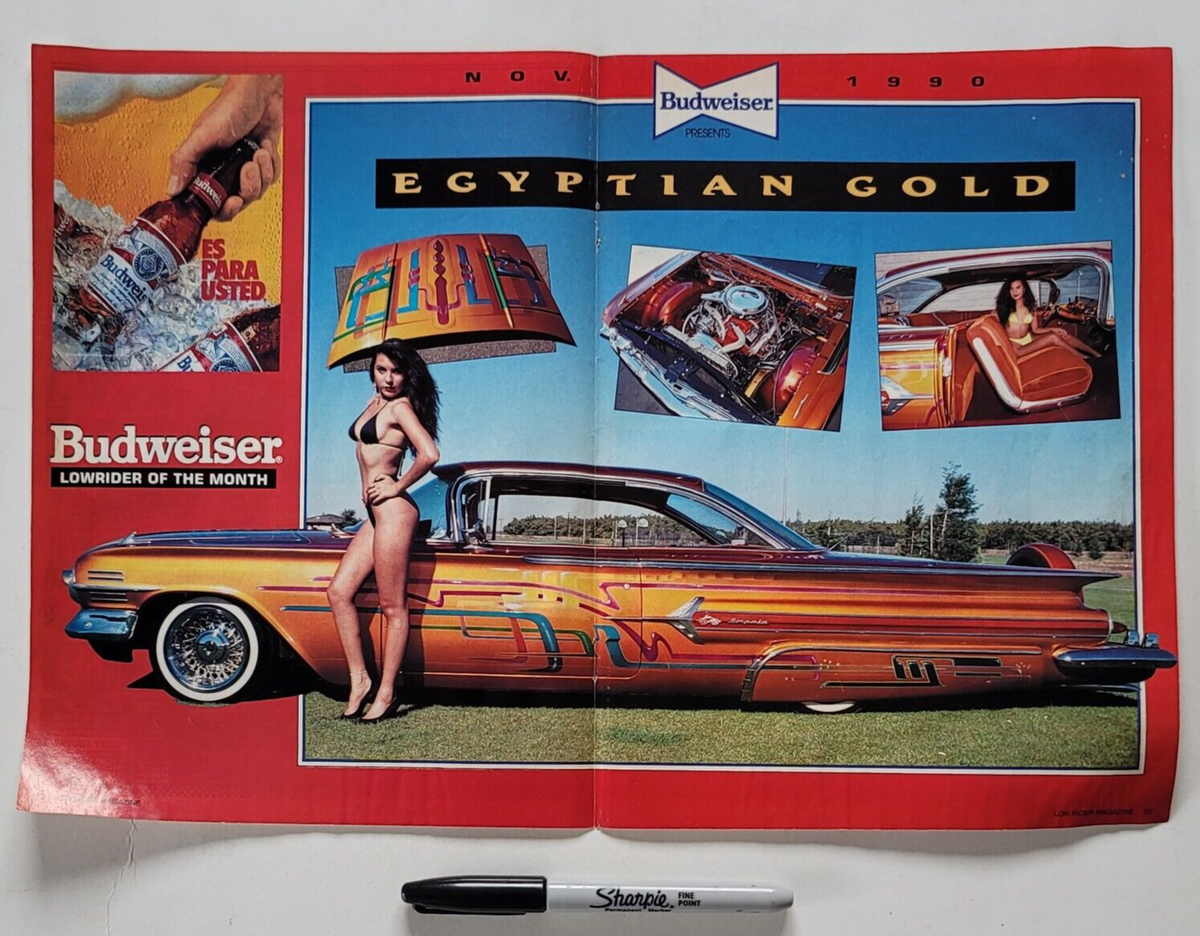 1990 NOV Lowrider Centerfold Egyptian Gold Chevrolet Impala