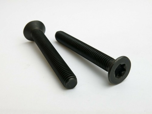 * M8x70mm Torx C / Tornillos de máquina hundidos Tx45 Acero inoxidable negro A2-70 Pack de 50 - Imagen 2 de 7