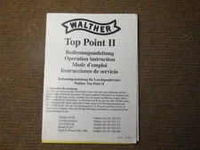 Vintage Walther Top Point II Red Dot Aiming Device Instruction Manual