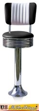 BS27-CB Black Bel Air Amerikanische Gastronomie Barhocker Diner Theke Bar USA