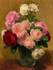 Colorful Rose Bouquet Art Giclee Printed Oil Painting Print