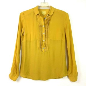 mustard yellow long sleeve blouse