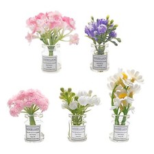 Set Of 5 Mini Flowers Car Dashboard Decorations Flower Cute Car Accessories F...
