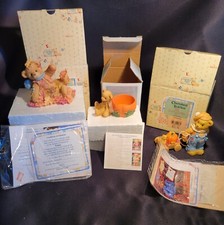 VINTAGE Cherished Teddies Lot Of 3 Fall Themed Bears