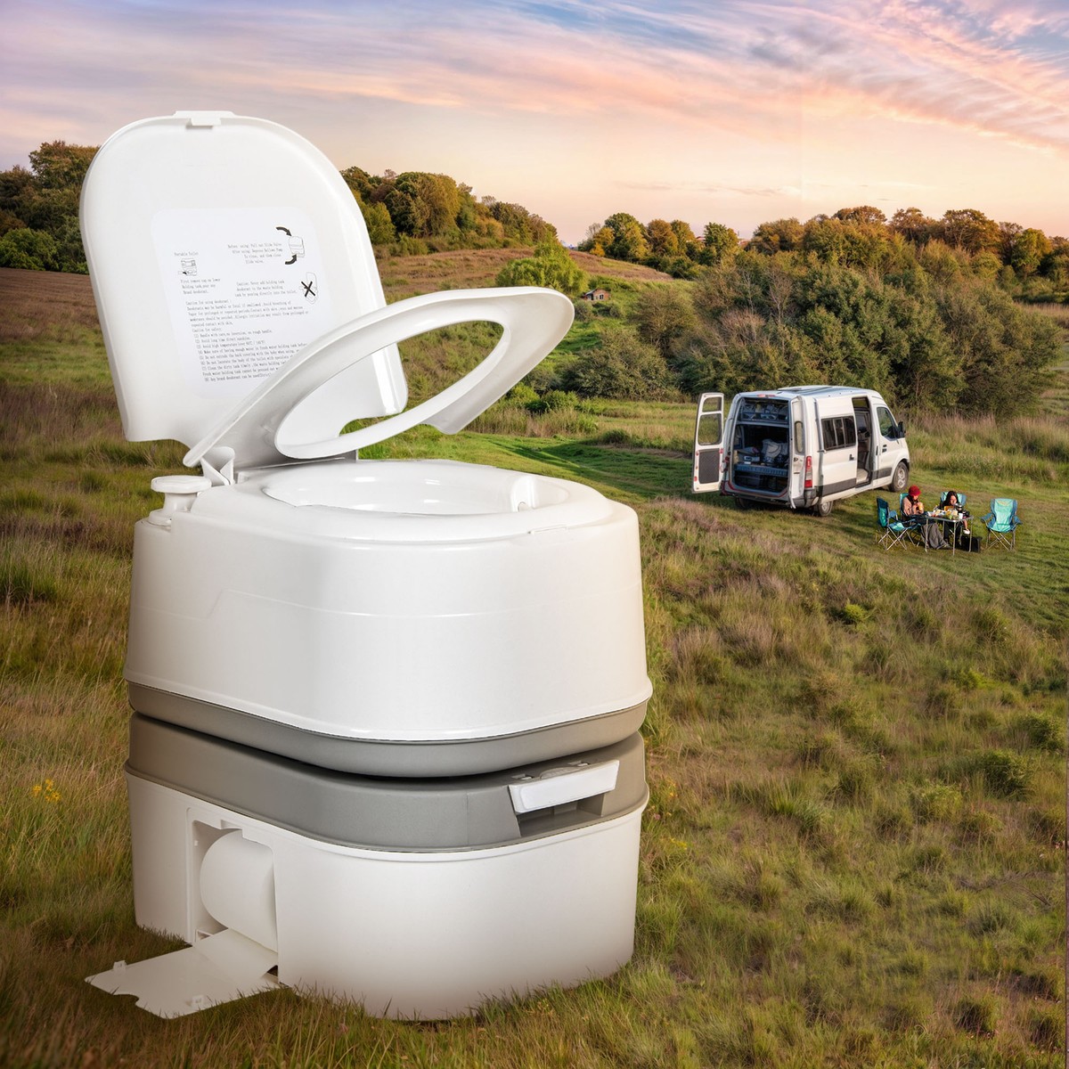 Toilette Portable Camping 6,34 Gallons - Neuve, Avec Papier Et Détergent !