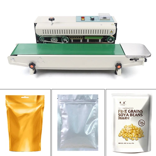 Sellador continuo automático FR-900 máquina de sellado de banda de bolsa de plástico horizontal - Imagen 1 de 13