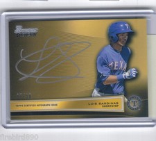 LUIS SARDINAS 2013 Bowman Gold Victory AUTO Rookie #/10