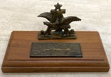 Anheuser Busch Beer Eagle Brass Wood 50 Million Barrels Celebration 1980