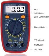 Astroai Multimeter Tester 2000 Counts Digital Multimeter with DC AC Voltmeter an