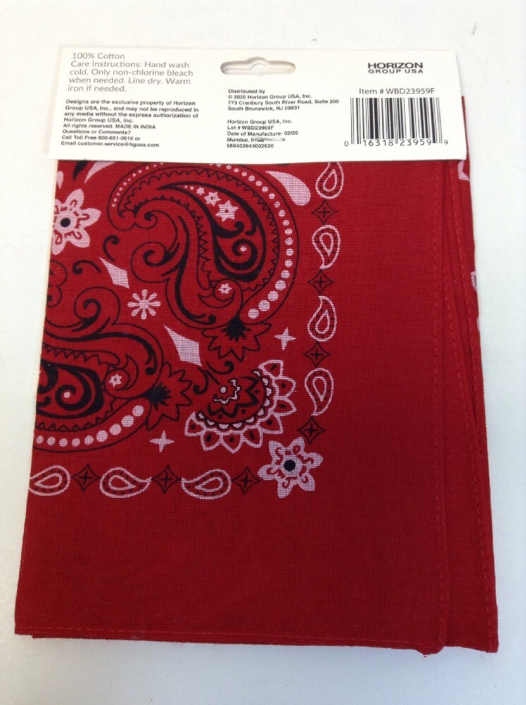 crest clothingバンダナ Vintage Key Work Clothes Red Bandana 100% Cotton 19.5x18.5