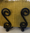 Black Wrought Iron Napkin Holder Ball Footed Beautiful Scroll Design. Excellent — photo 4