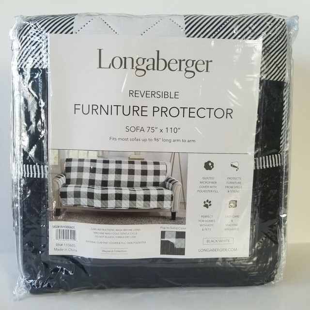 Longaberger Weyland Reversible Furniture Protector Sofa Buffalo Plaid