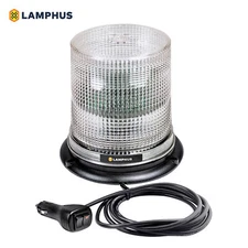 LAMPHUS 7" White Flashing LED Strobe Beacon Warning Light for Truck Vehicle