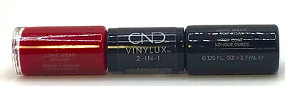 LOT OF (2) CND VInylux 2-In-1 Long Wear for Women #111 Decadence FREE SHIPPING
