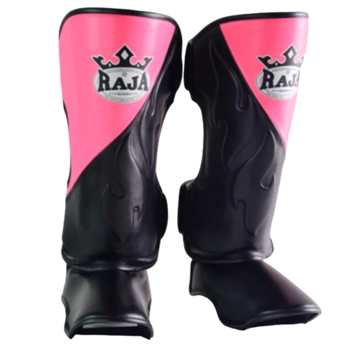 RAJA Shin Guards MuayThai Boxing MMA Training Combat Lightweight Genuine Leather - Picture 7 of 19