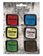 Tim Holtz Distress Enamel Collector Pin Set 5, 6Pc, TDZS73475