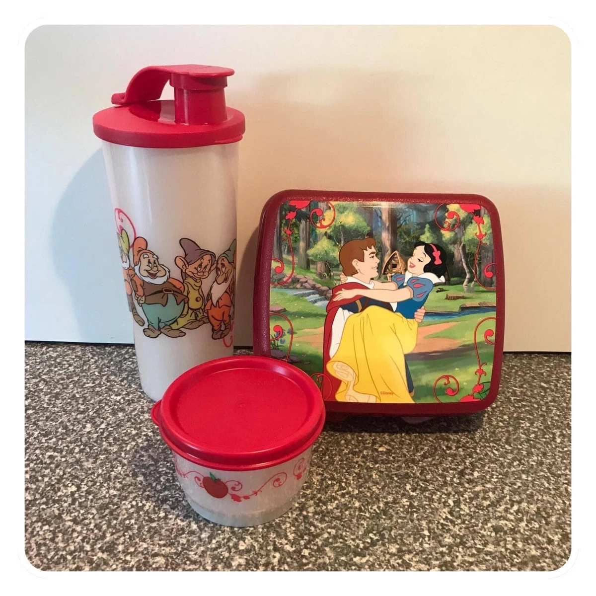 Tupperware Kids Disney Snow White Lunch Set Great Gift New