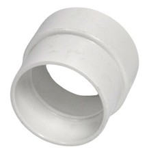 Vaculine Central Vacuum White Pvc 2 Inch To 1-34 Inch Pipe Adaptor Fitting