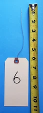 Size 6 Manila Inventory Shipping Hang Tags with Wire 2 5/8" x 5 1/4" Wired Tags