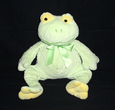 15'' Mary Meyer Baby Dimples Green Frog Minky Dot Bumpy Stuffed Animal Lovey