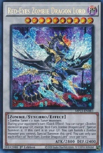 Yugioh Red-Eyes Zombie Dragon Lord 1st Prismatic Secret Rare Yugioh Red-Eyes Zombie Dragon Lord 1st Prismatic Secret Rare