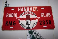 Hanover PA Radio Club Car Tag / License plate KMG 2358, Hard to find !!
