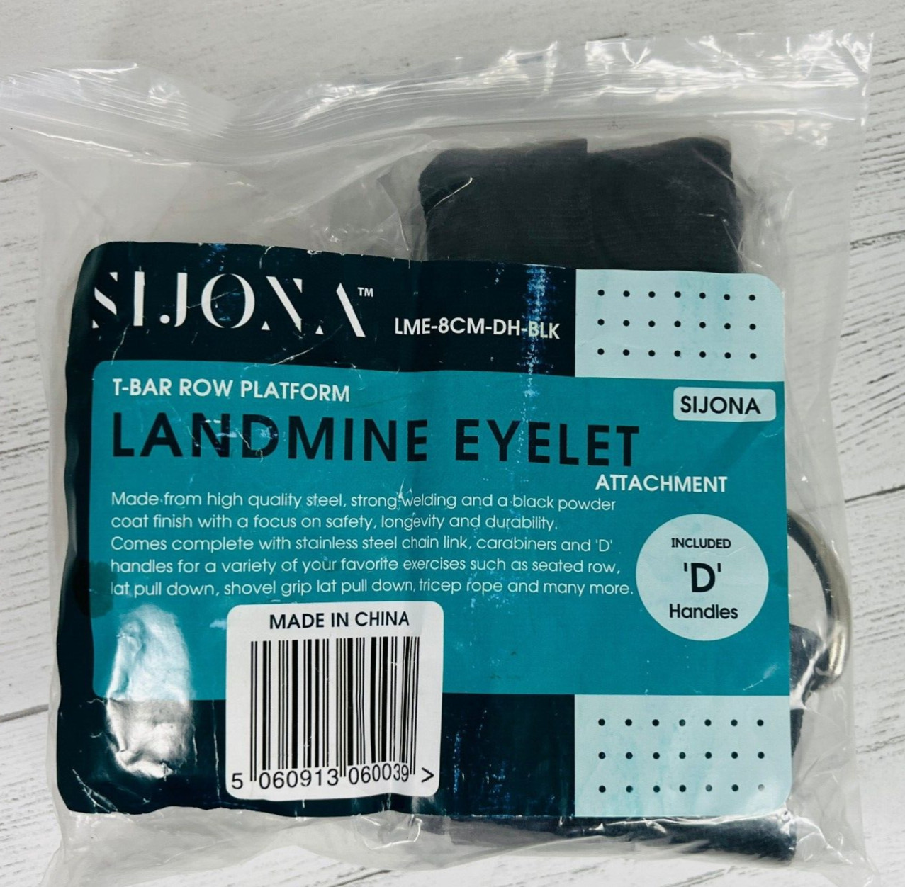 Sijona T Bar Row Platform Landmine Eyelet Attachment Home Gym Includes D Handles