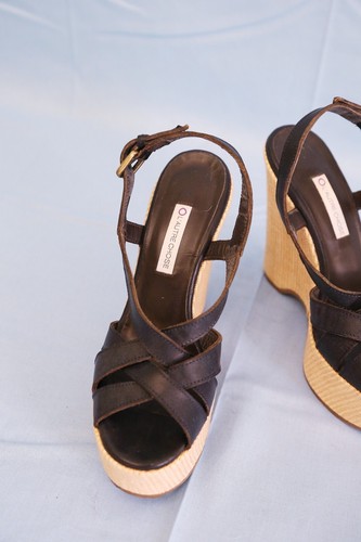 L'autre Chose sandali zeppa platform Corset Heels pelle tg 37,5 tacco 14 - Foto 21 di 24