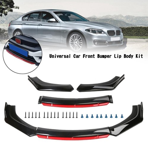 Kit de 4 piezas de carrocería de parachoques delantero para automóvil divisor alerón difusor protector FN EE. UU. H0