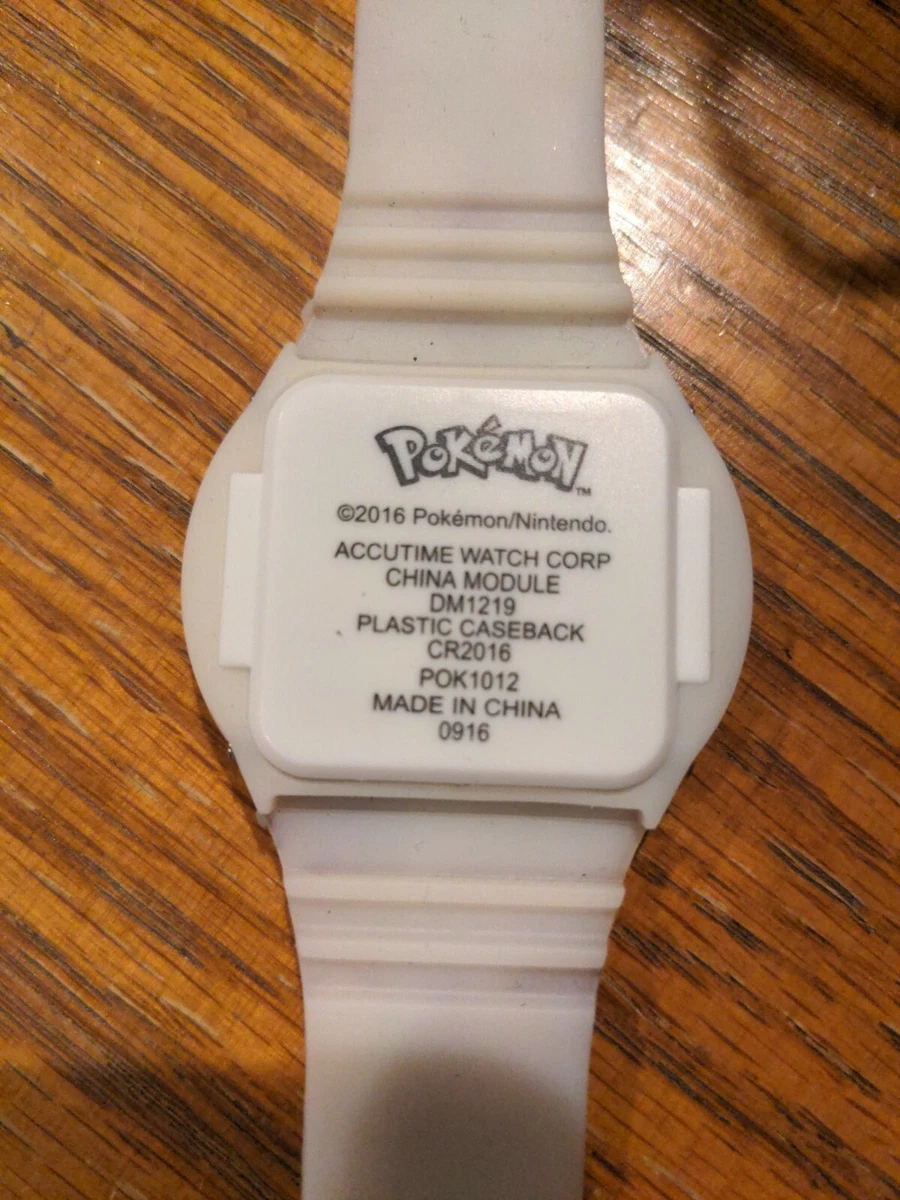 Pokemon LED Digital Watch DM1219 2016 Nintendo Plastic Caseback